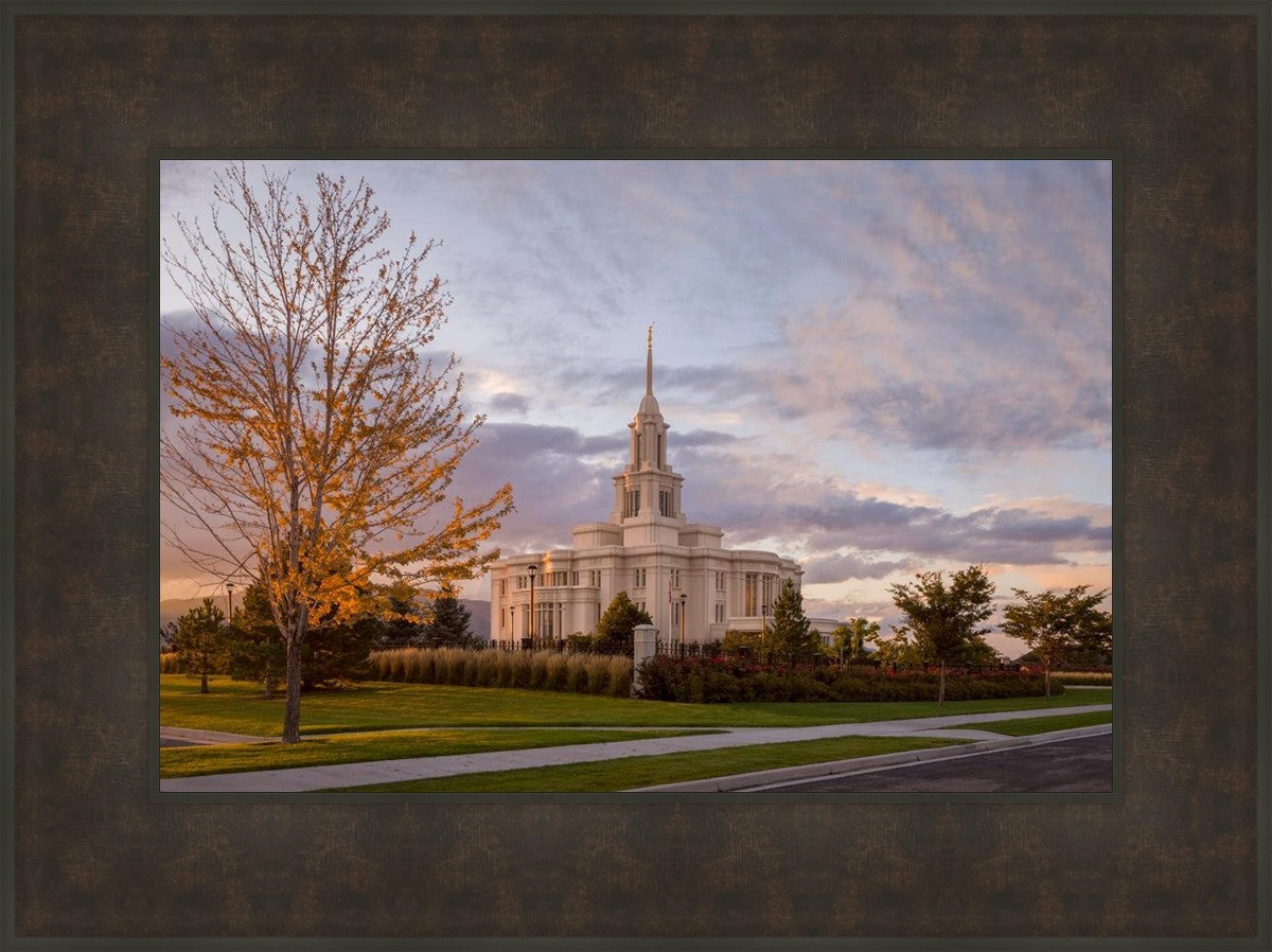 Payson Temple Autumn Light