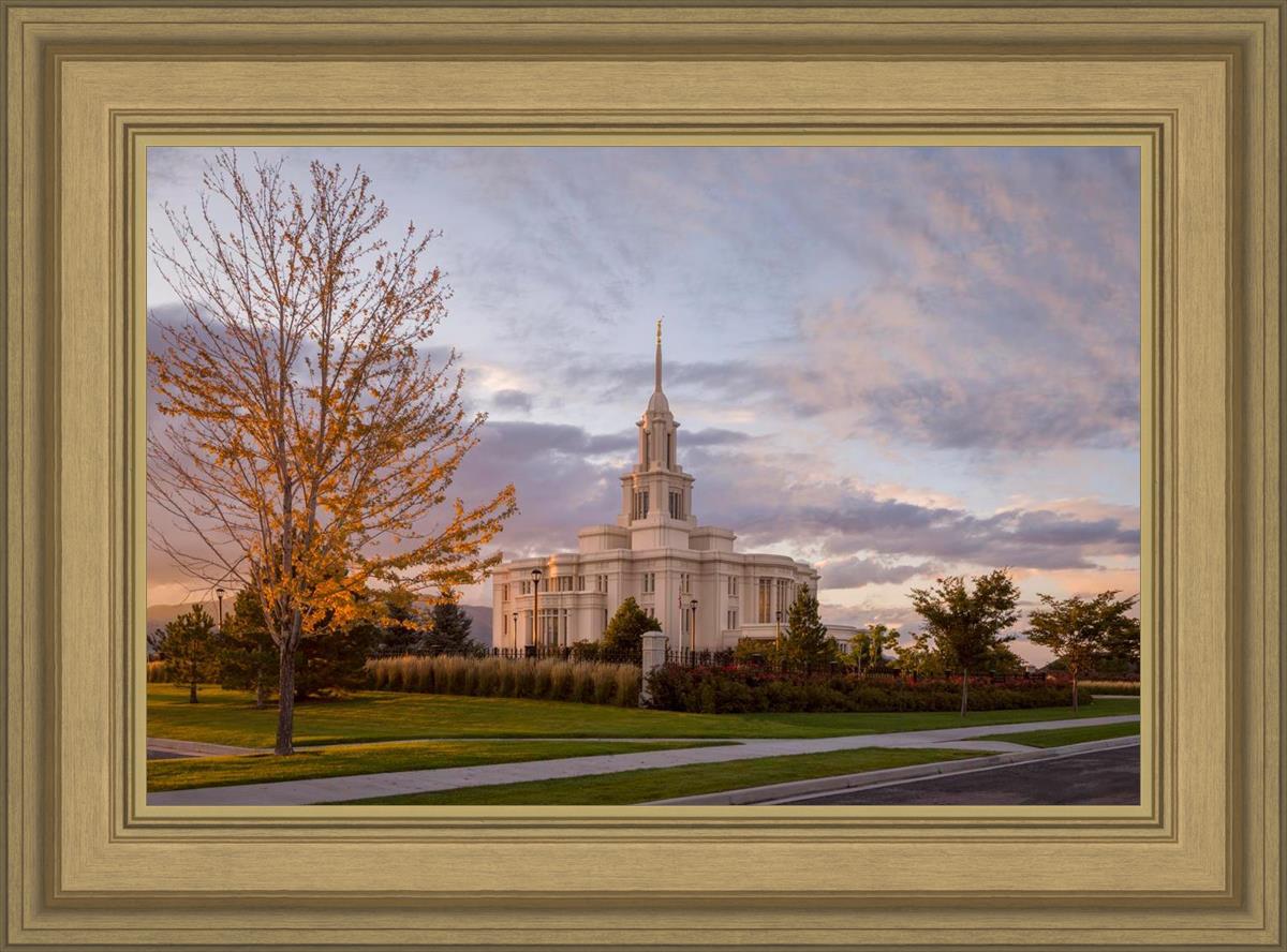 Payson Temple Autumn Light