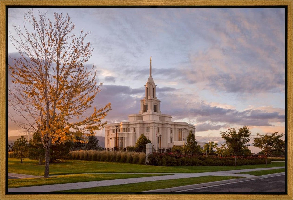 Payson Temple Autumn Light Gallery Wrap