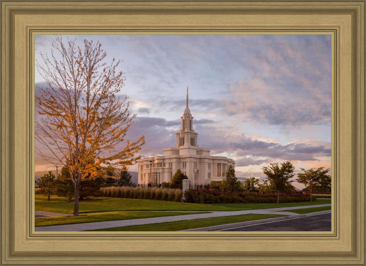 Payson Temple Autumn Light
