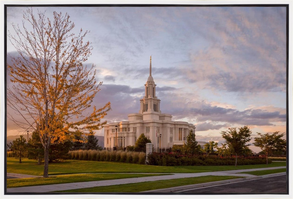 Payson Temple Autumn Light Gallery Wrap