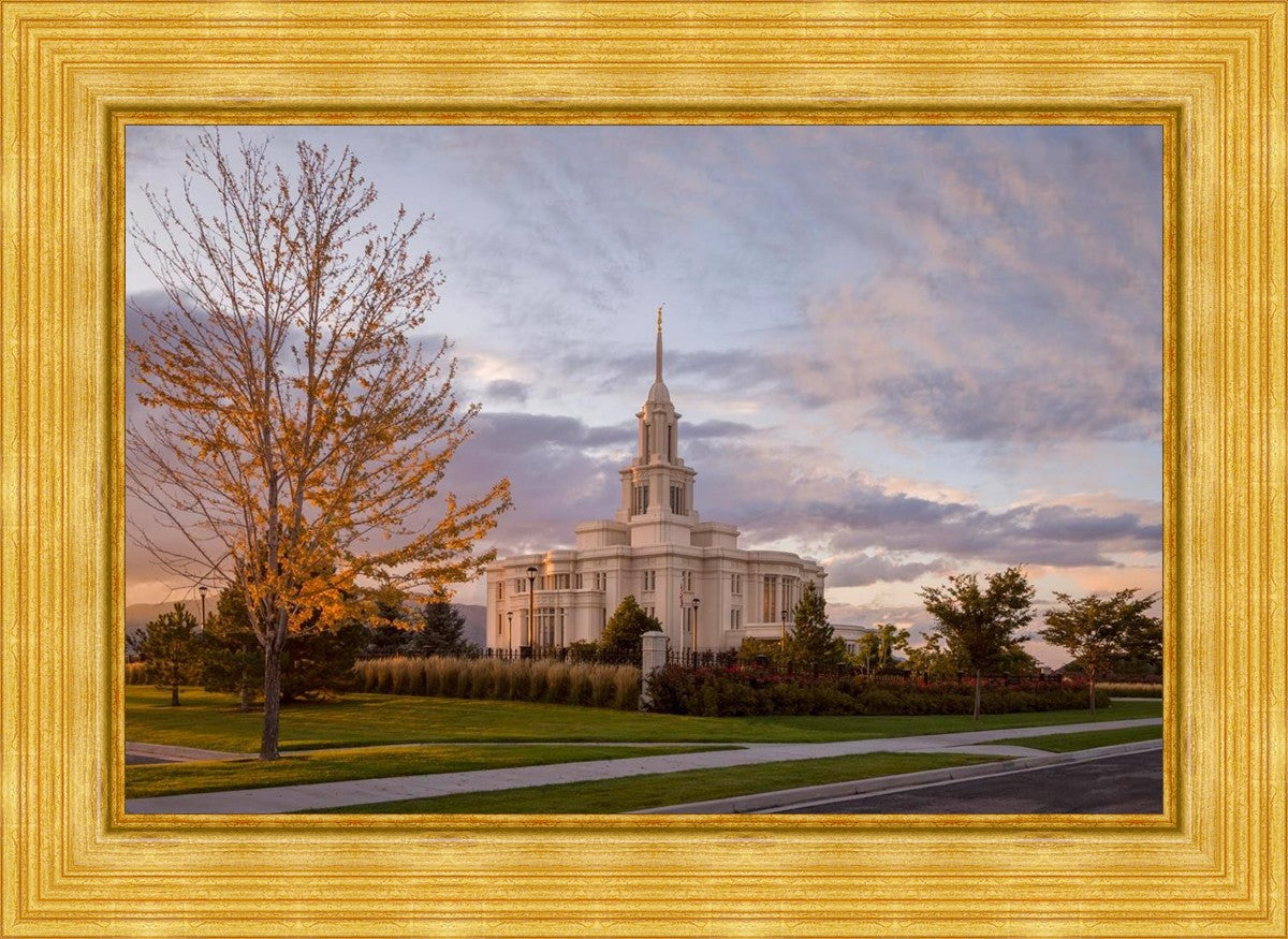 Payson Temple Autumn Light