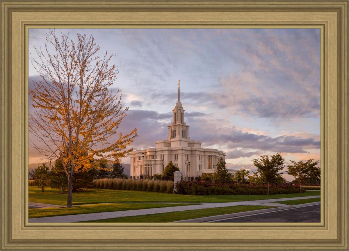 Payson Temple Autumn Light