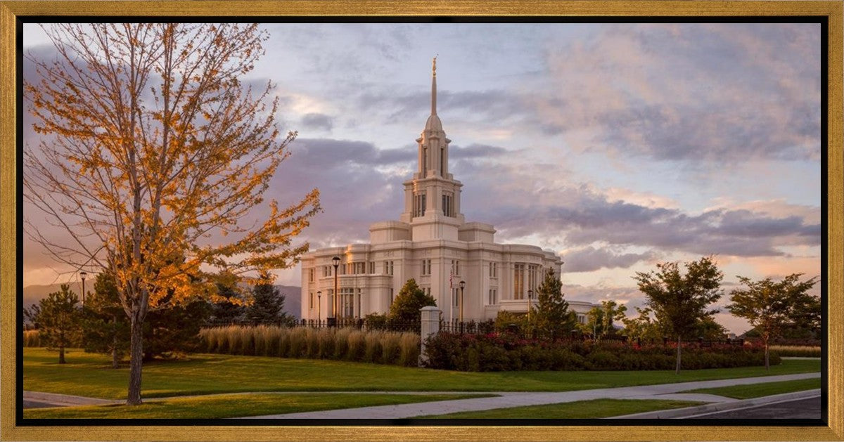 Payson Temple Autumn Light Gallery Wrap