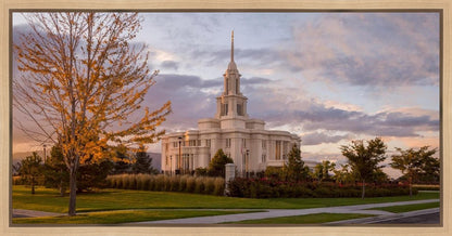Payson Temple Autumn Light