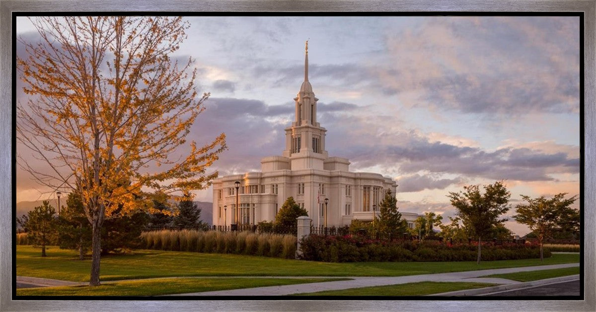 Payson Temple Autumn Light Gallery Wrap