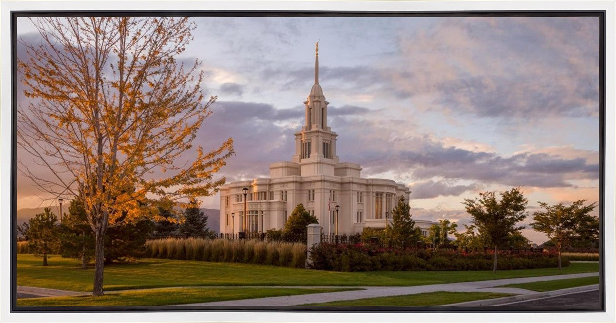 Payson Temple Autumn Light Gallery Wrap