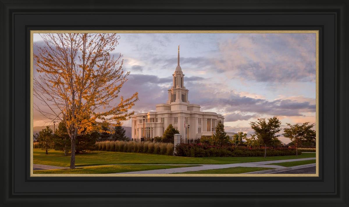 Payson Temple Autumn Light