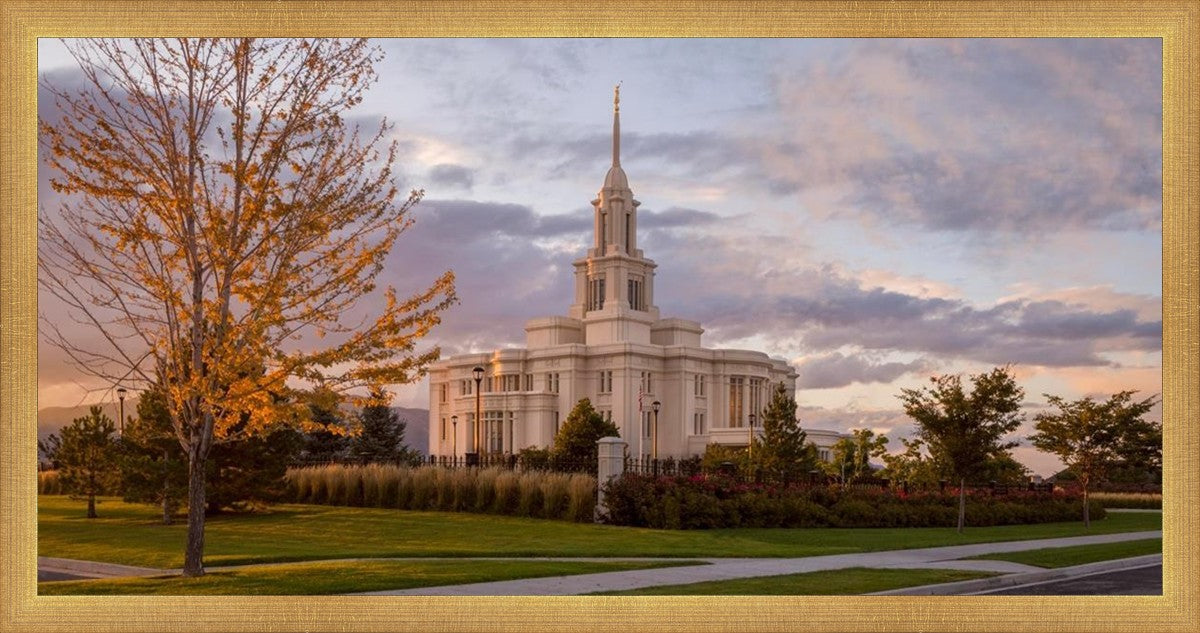 Payson Temple Autumn Light