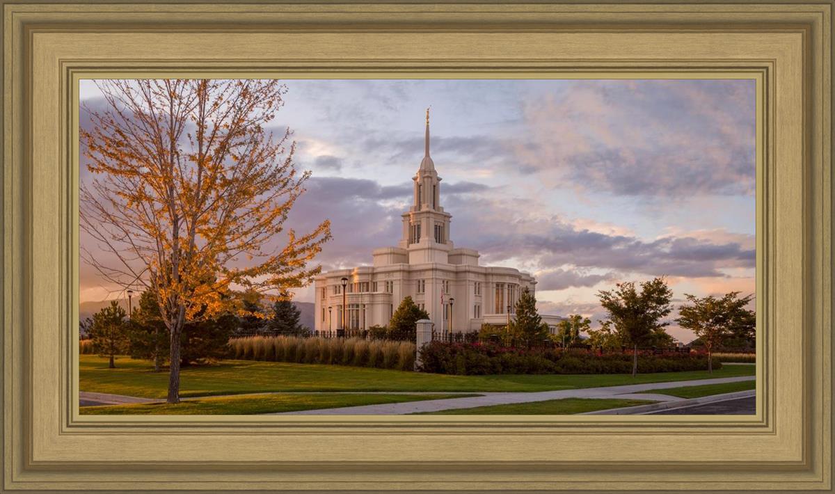 Payson Temple Autumn Light