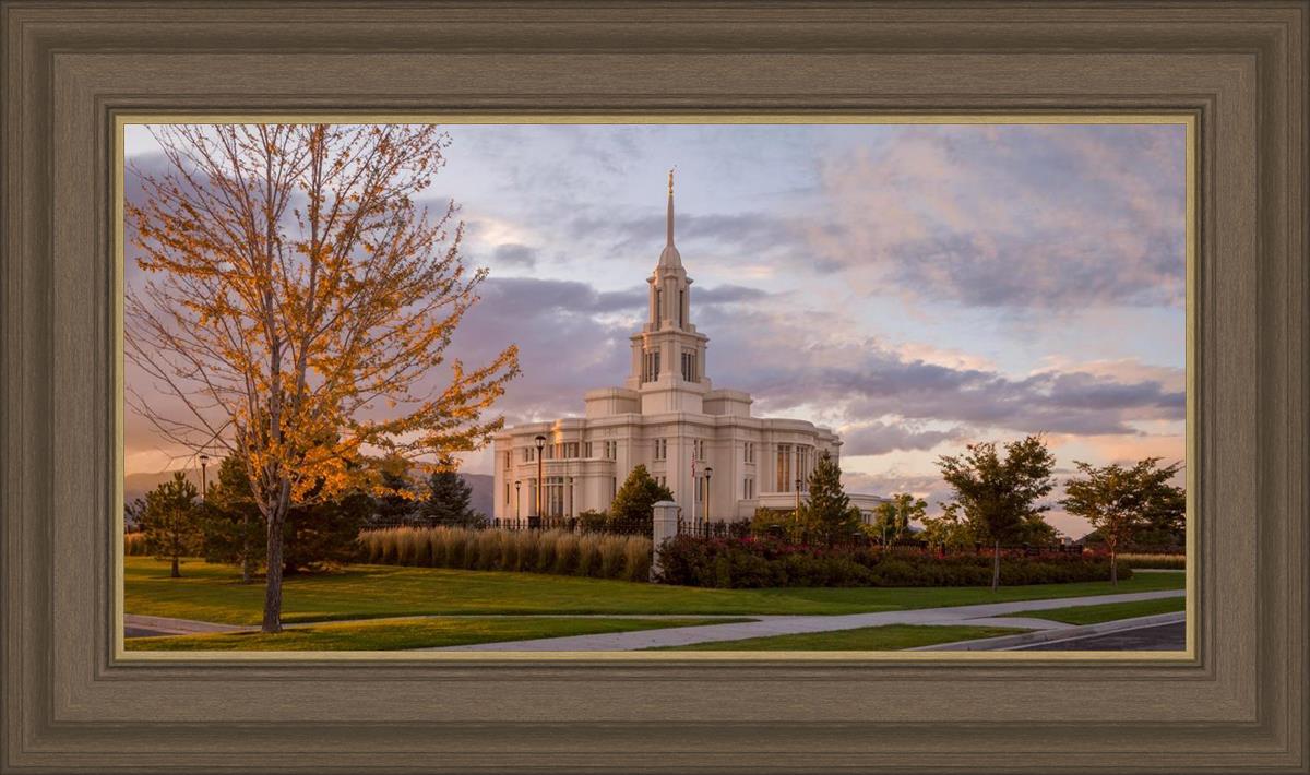 Payson Temple Autumn Light