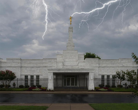 Nashville Temple Through The Storm Gallery Wrap