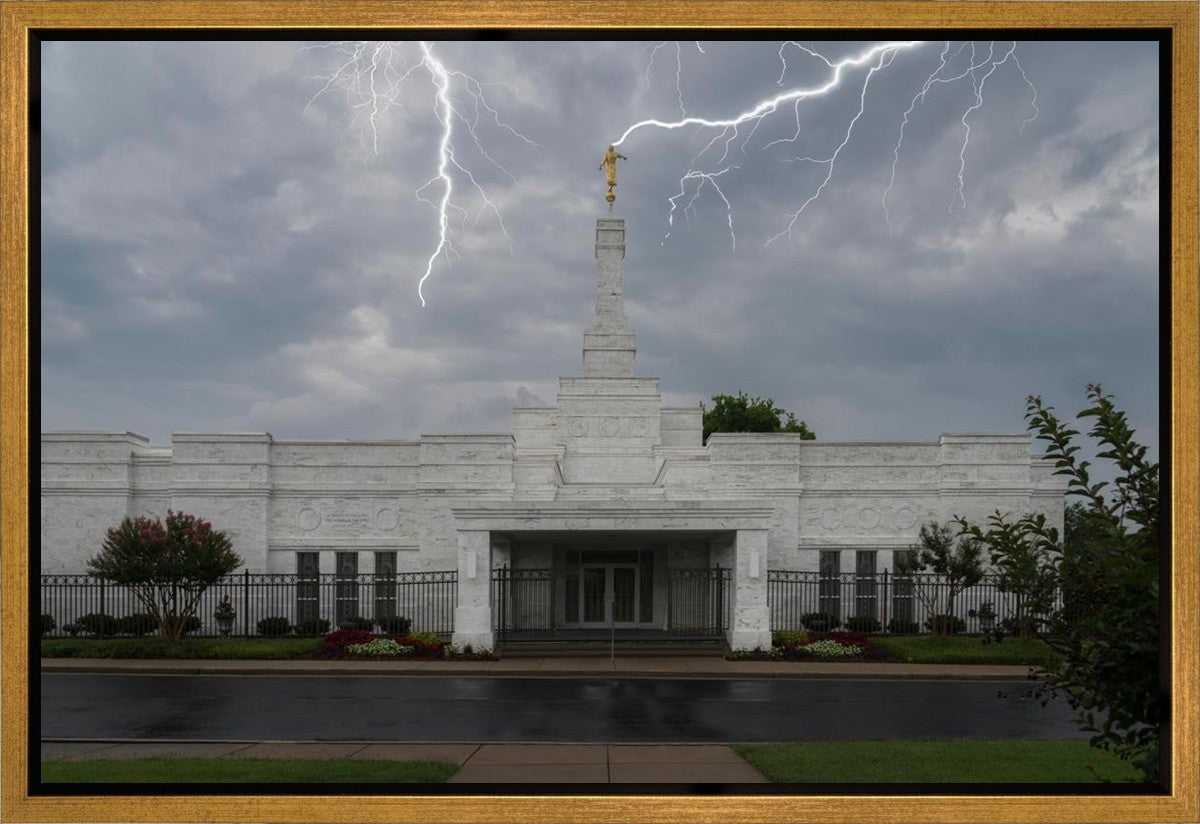 Nashville Temple Through The Storm Gallery Wrap