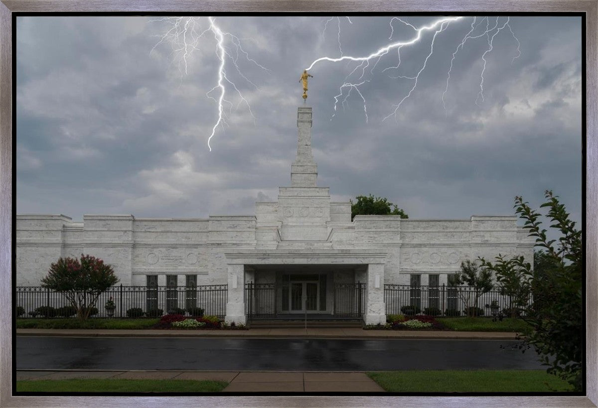 Nashville Temple Through The Storm Gallery Wrap