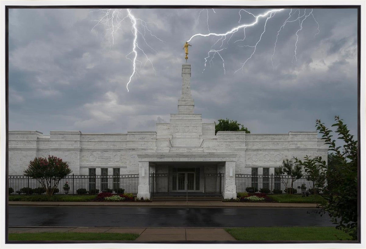 Nashville Temple Through The Storm Gallery Wrap