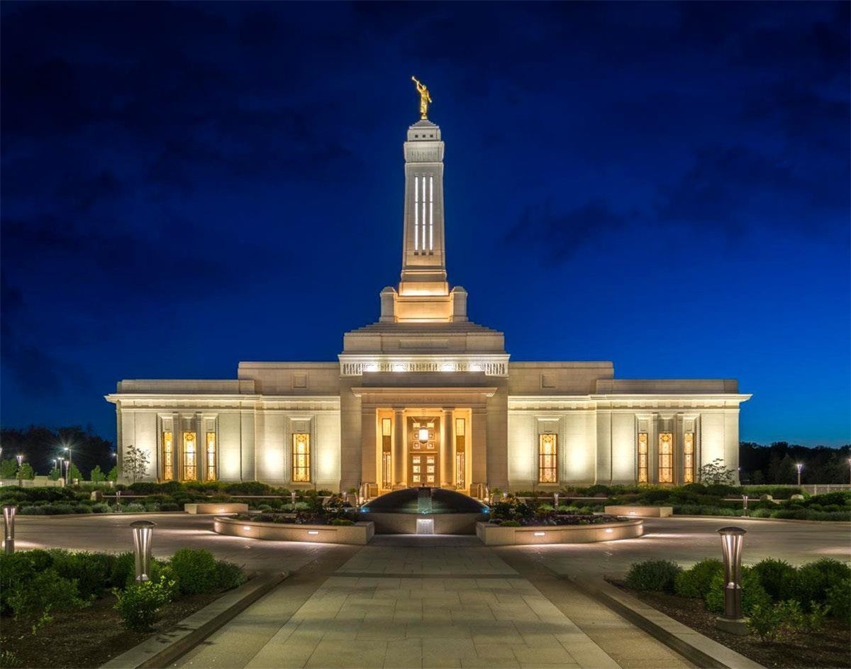 Indianapolis Temple Beacon Of Light Gallery Wrap