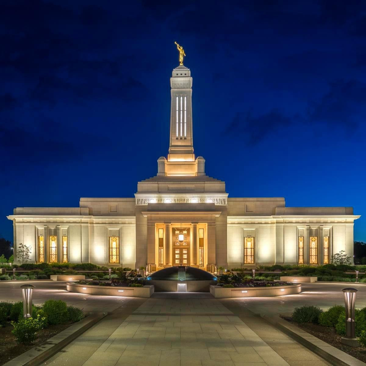 Indianapolis Temple Beacon Of Light Gallery Wrap