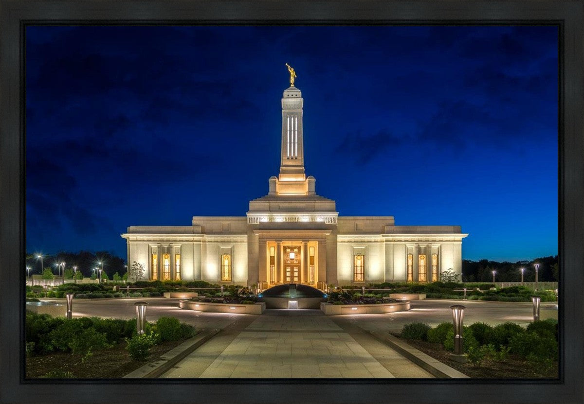 Indianapolis Temple Beacon Of Light Gallery Wrap