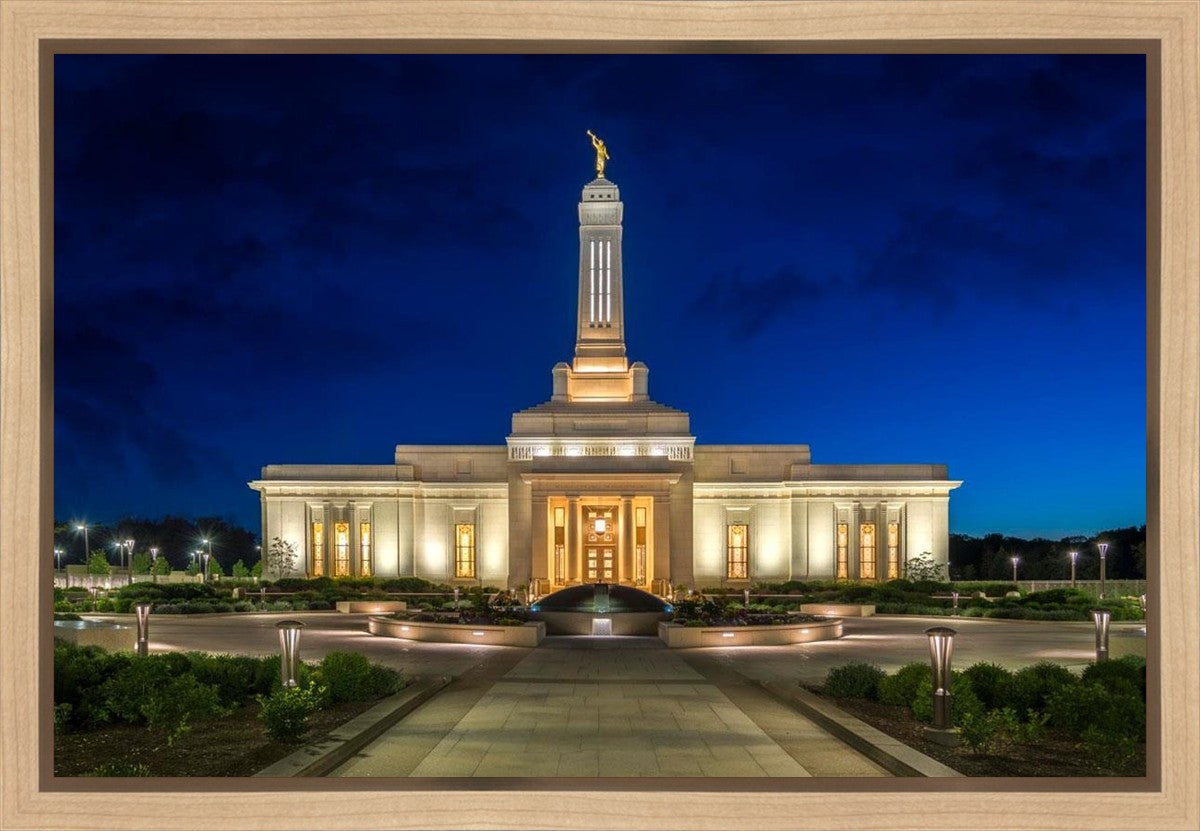 Indianapolis Temple Beacon Of Light Gallery Wrap