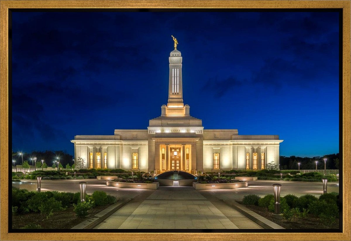 Indianapolis Temple Beacon Of Light Gallery Wrap