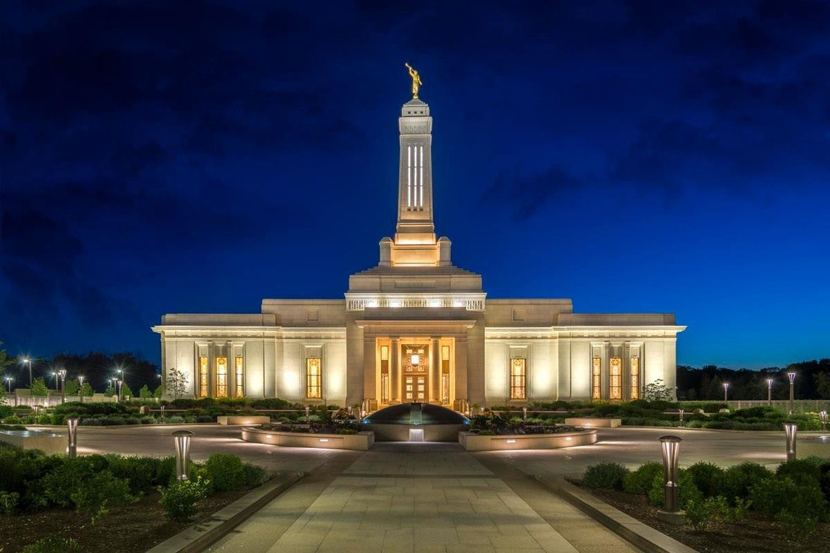 Indianapolis Temple Beacon Of Light Gallery Wrap