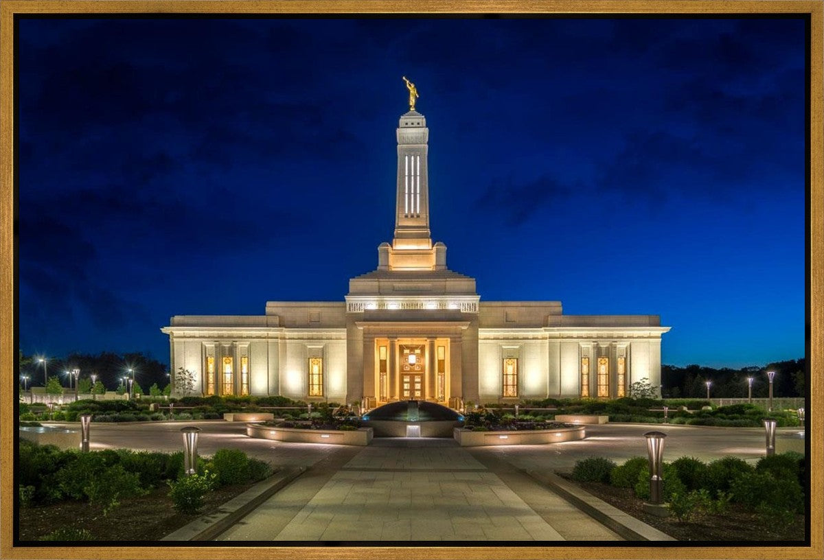 Indianapolis Temple Beacon Of Light Gallery Wrap