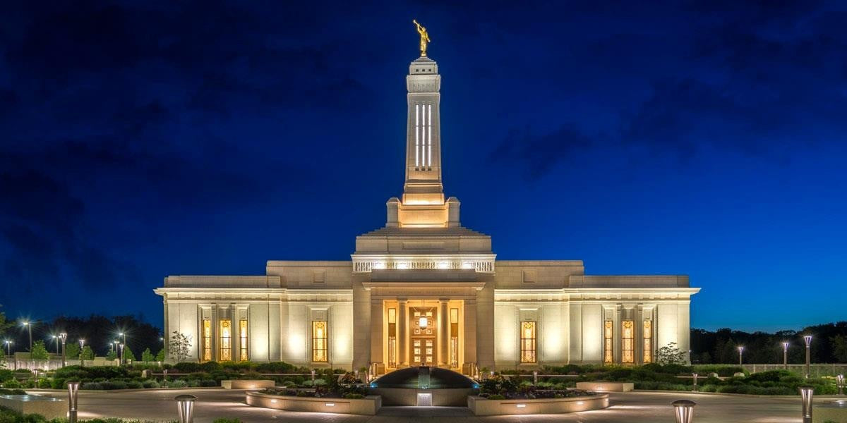 Indianapolis Temple Beacon Of Light Gallery Wrap