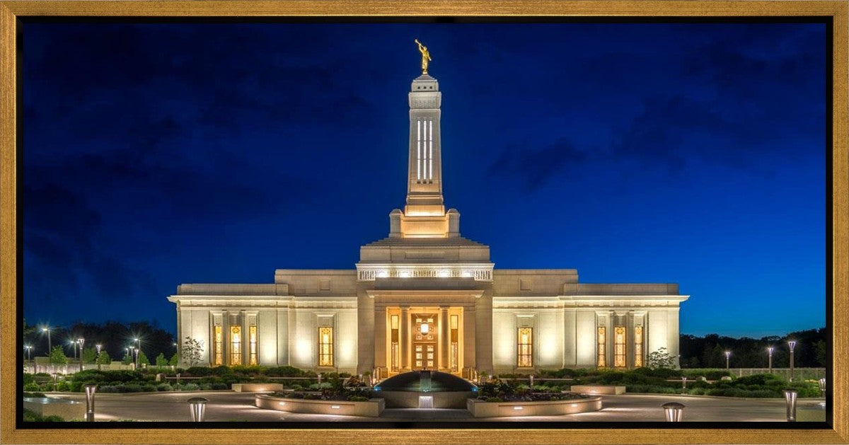 Indianapolis Temple Beacon Of Light Gallery Wrap