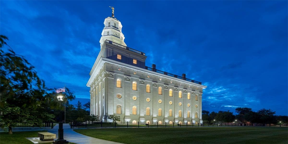 Nauvoo Temple Blue Hour Gallery Wrap