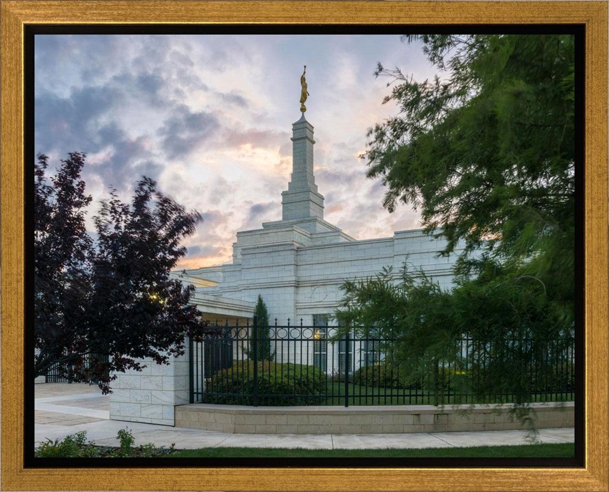 Oklahoma City Temple Peaceful Gardens Gallery Wrap