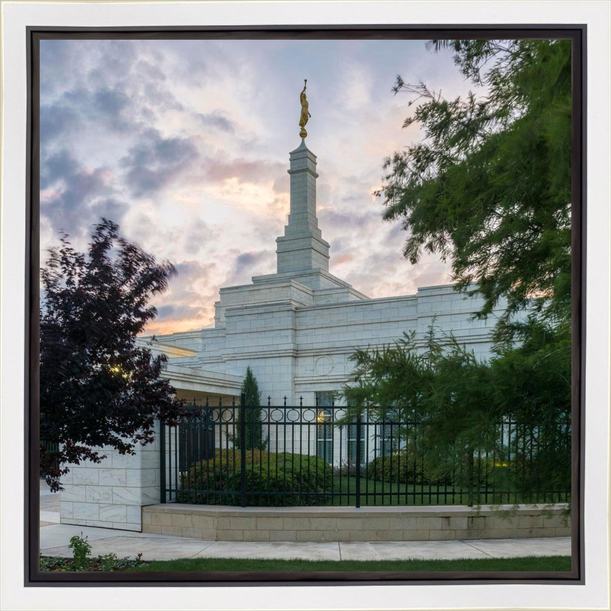 Oklahoma City Temple Peaceful Gardens Gallery Wrap