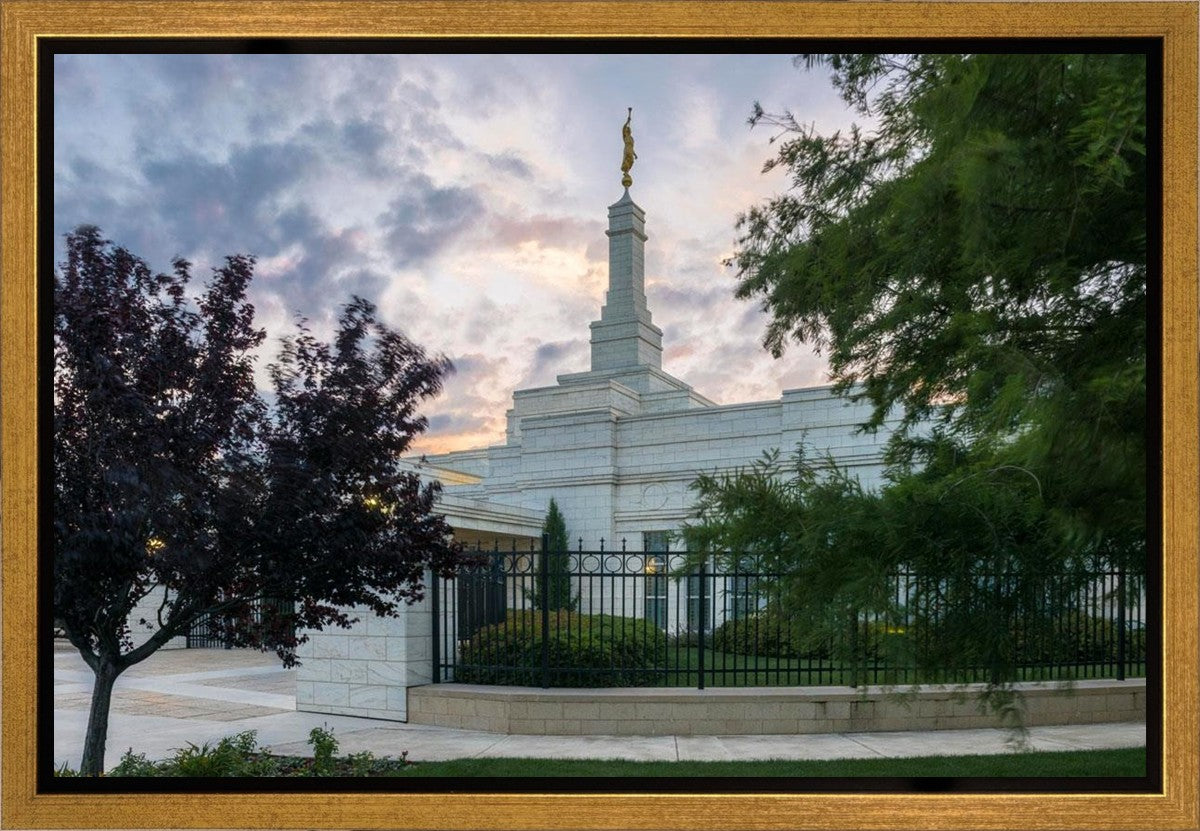 Oklahoma City Temple Peaceful Gardens Gallery Wrap