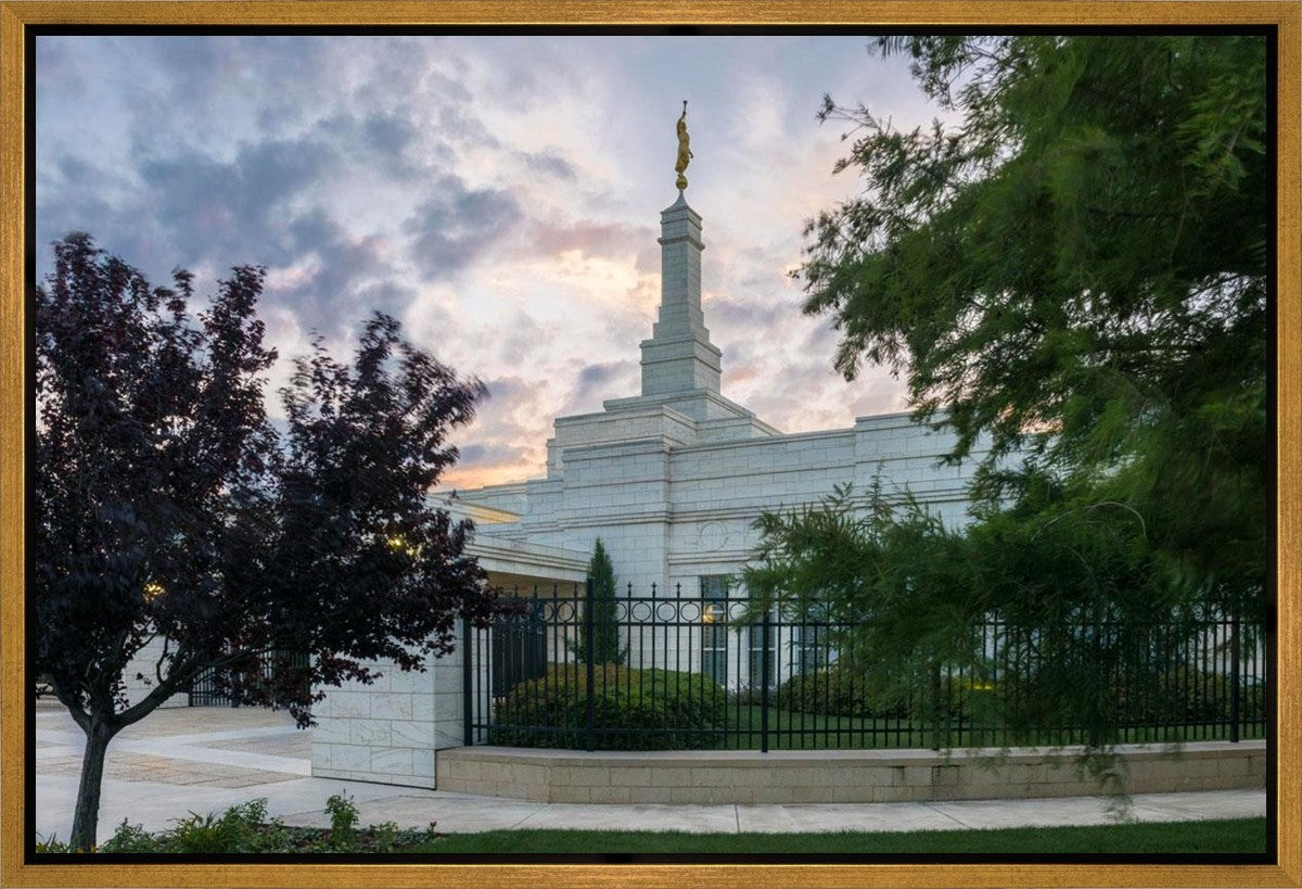 Oklahoma City Temple Peaceful Gardens Gallery Wrap