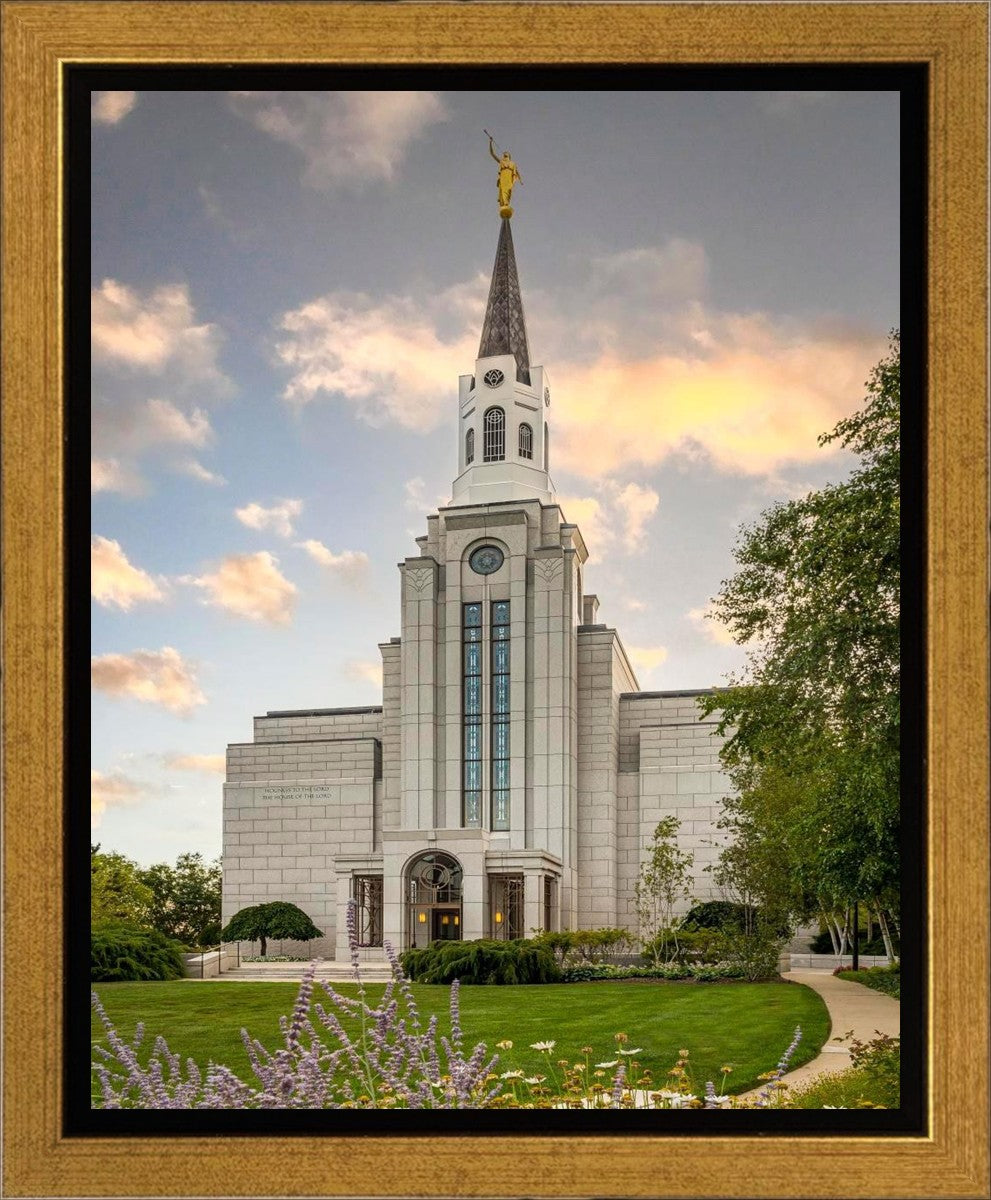 Boston Temple Summer Evening Gallery Wrap