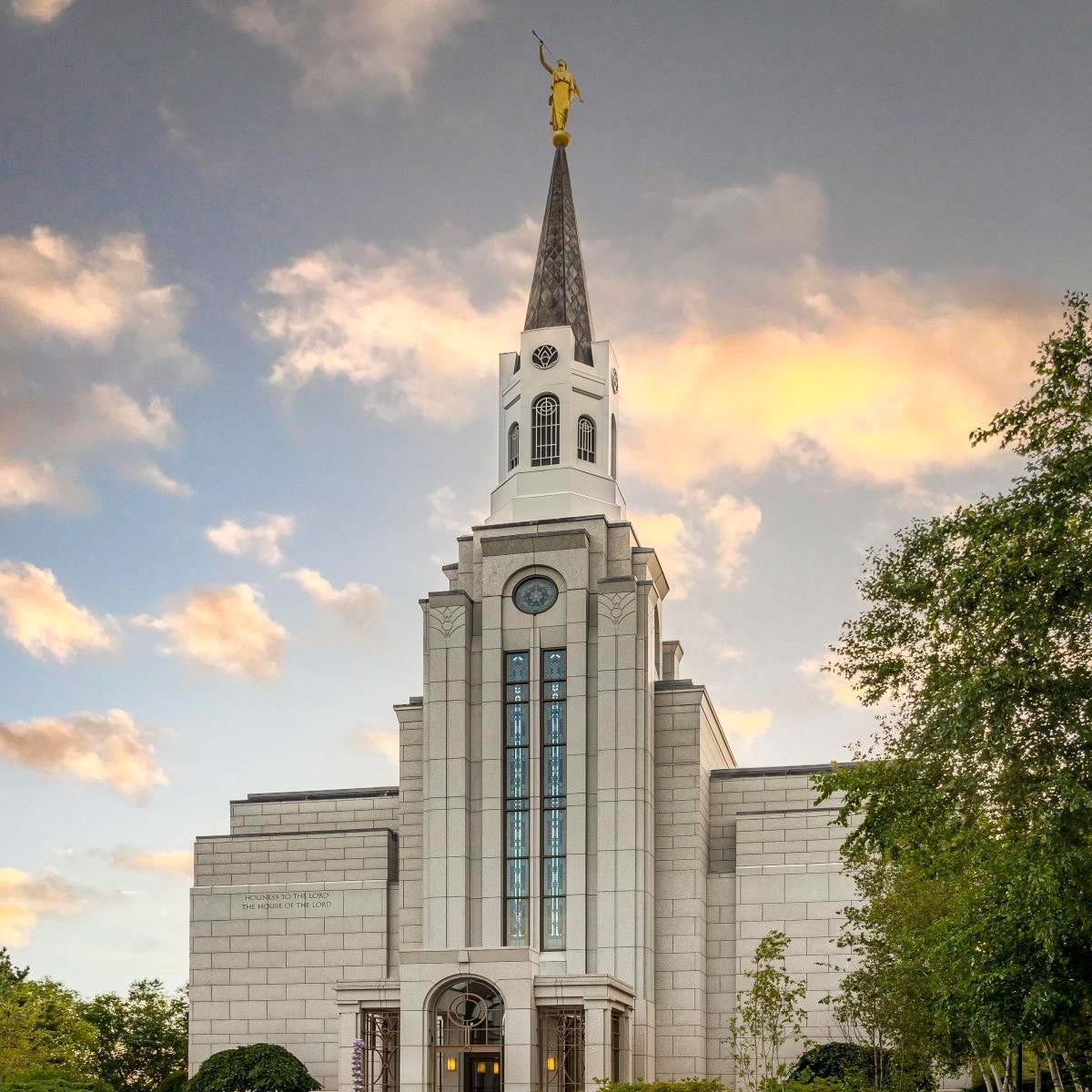 Boston Temple Summer Evening Gallery Wrap