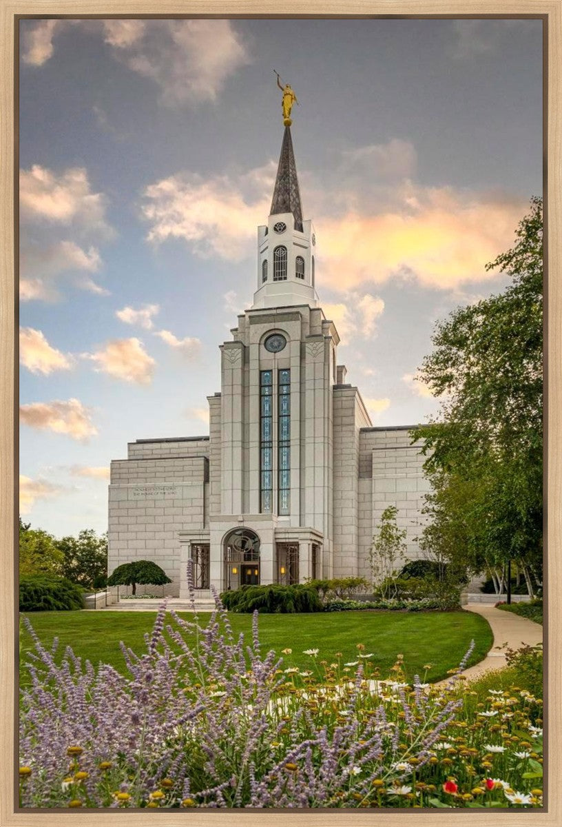 Boston Temple Summer Evening Gallery Wrap