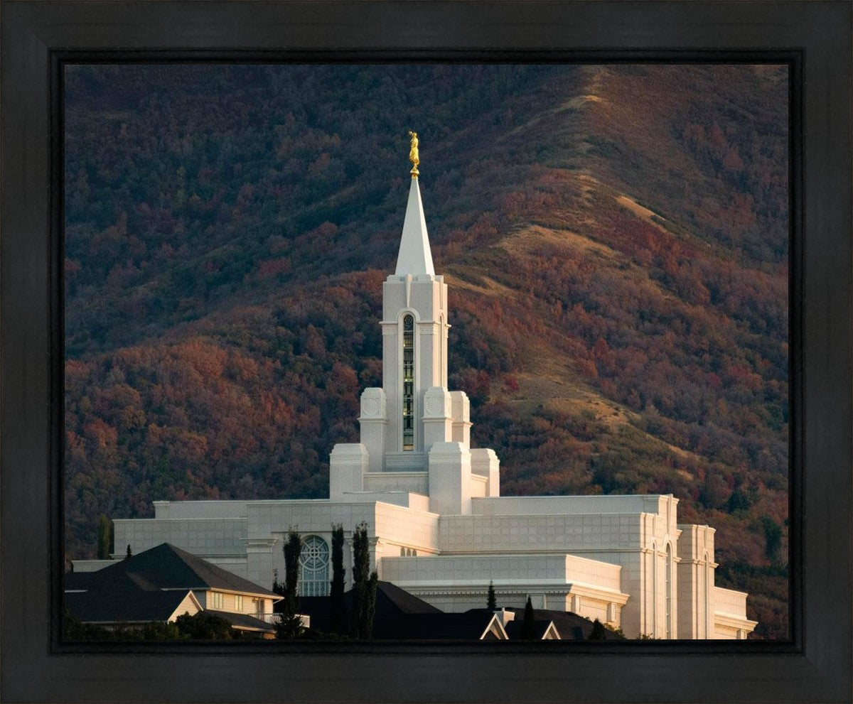 Bountiful Temple Autumn Sunset Gallery Wrap