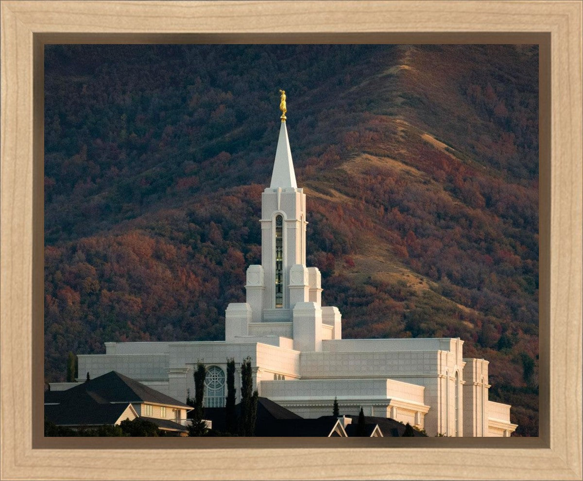 Bountiful Temple Autumn Sunset Gallery Wrap