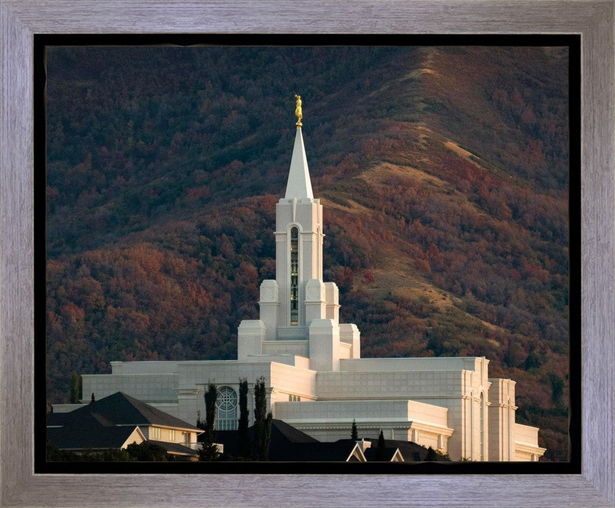 Bountiful Temple Autumn Sunset Gallery Wrap