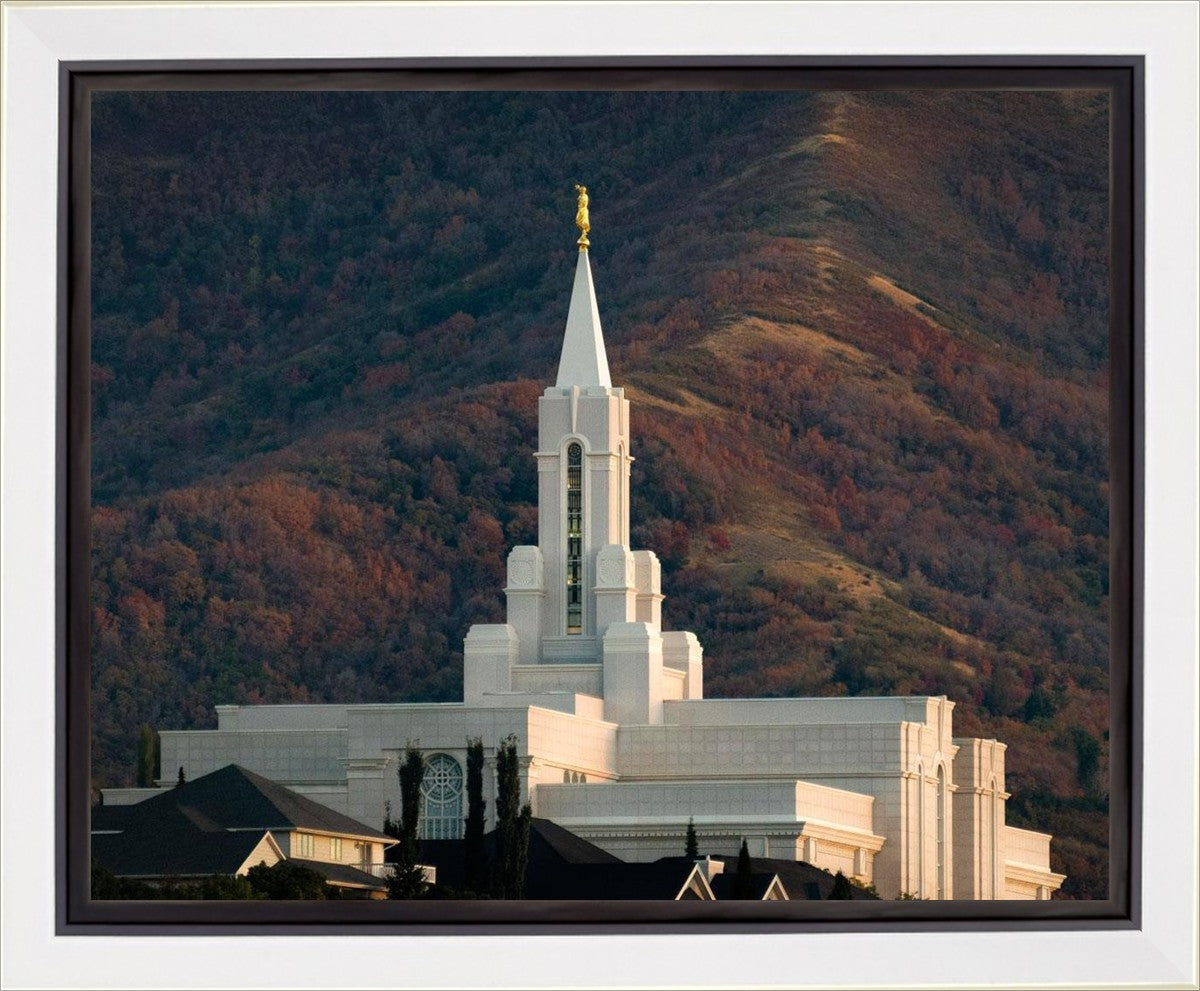Bountiful Temple Autumn Sunset Gallery Wrap