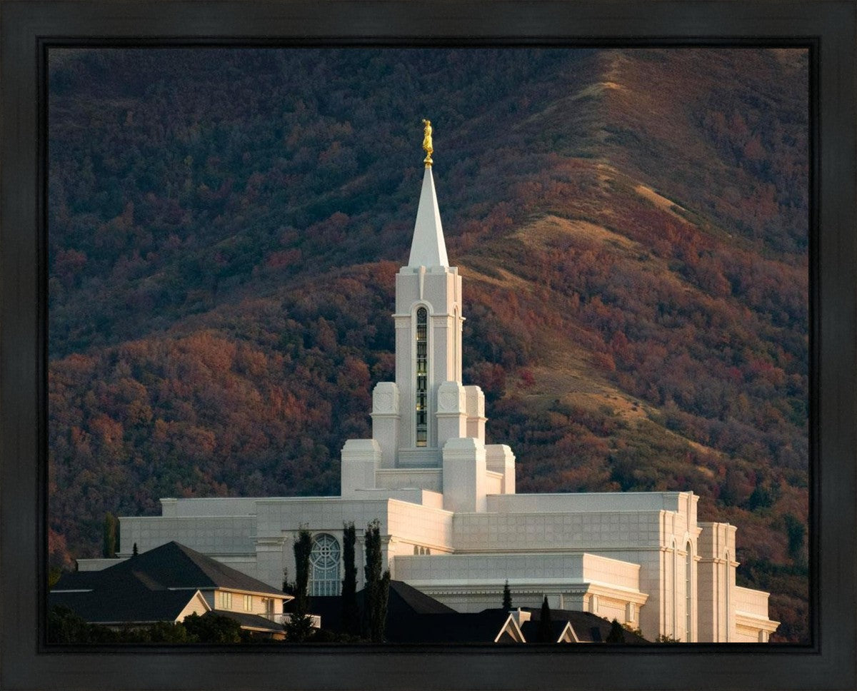 Bountiful Temple Autumn Sunset Gallery Wrap