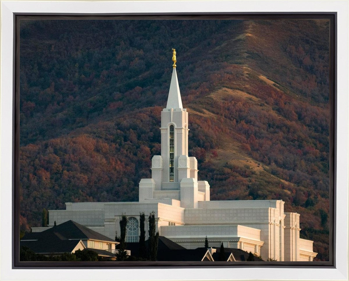 Bountiful Temple Autumn Sunset Gallery Wrap