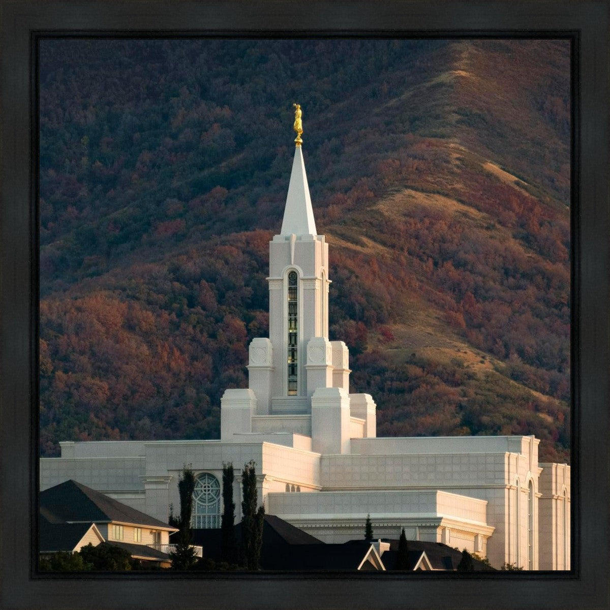 Bountiful Temple Autumn Sunset Gallery Wrap