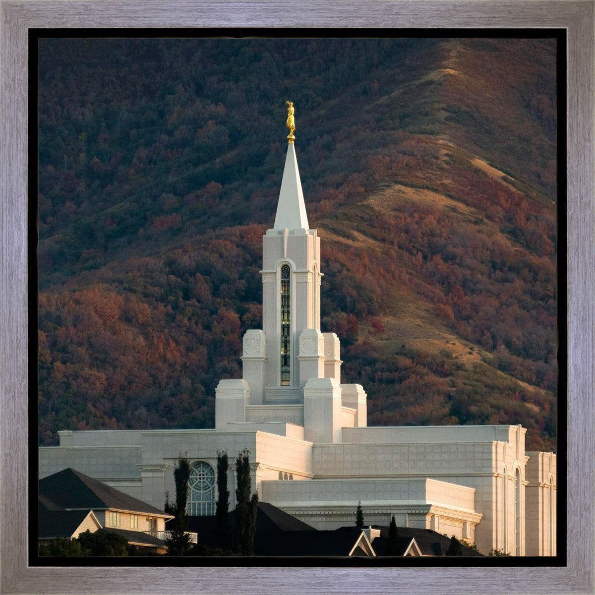Bountiful Temple Autumn Sunset Gallery Wrap