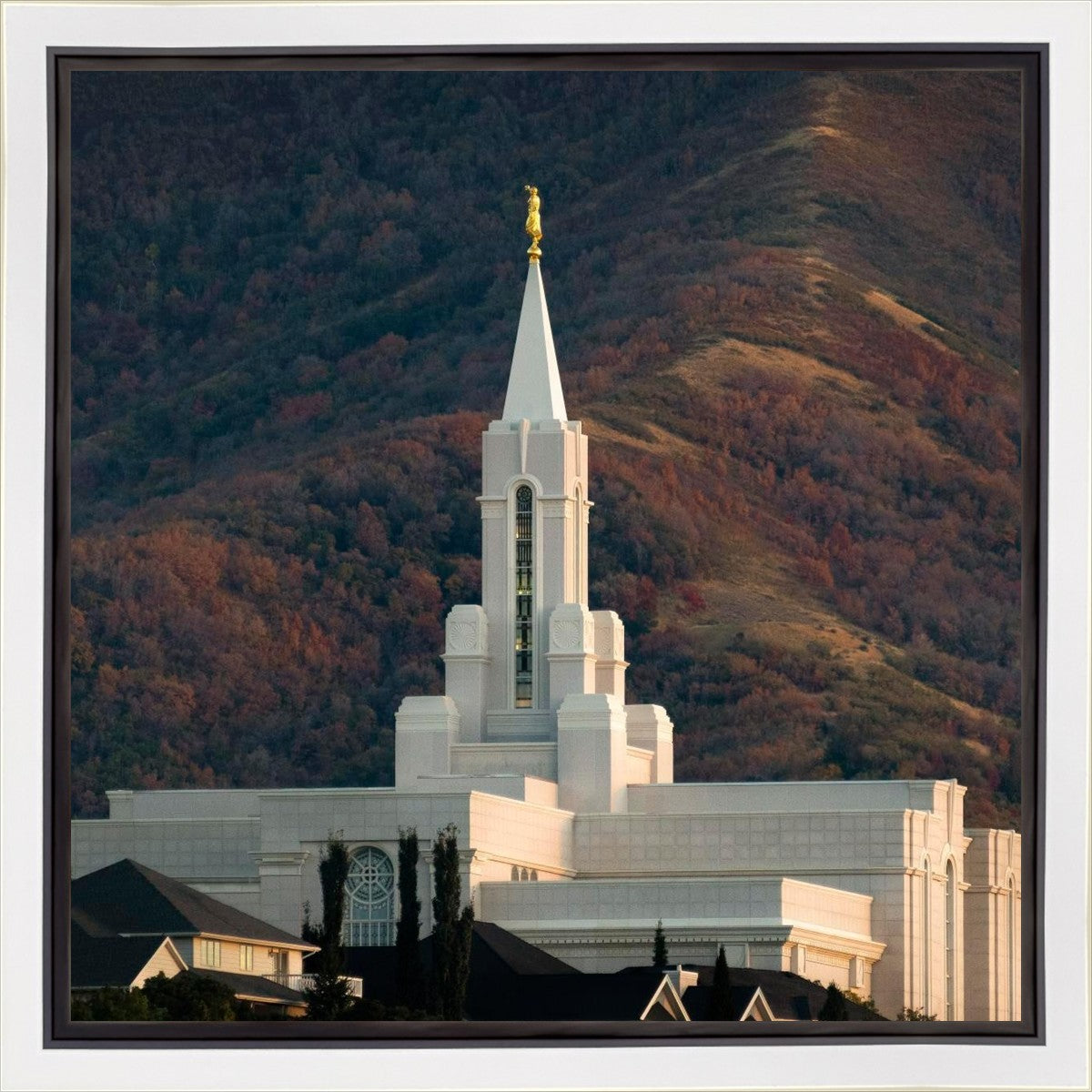 Bountiful Temple Autumn Sunset Gallery Wrap