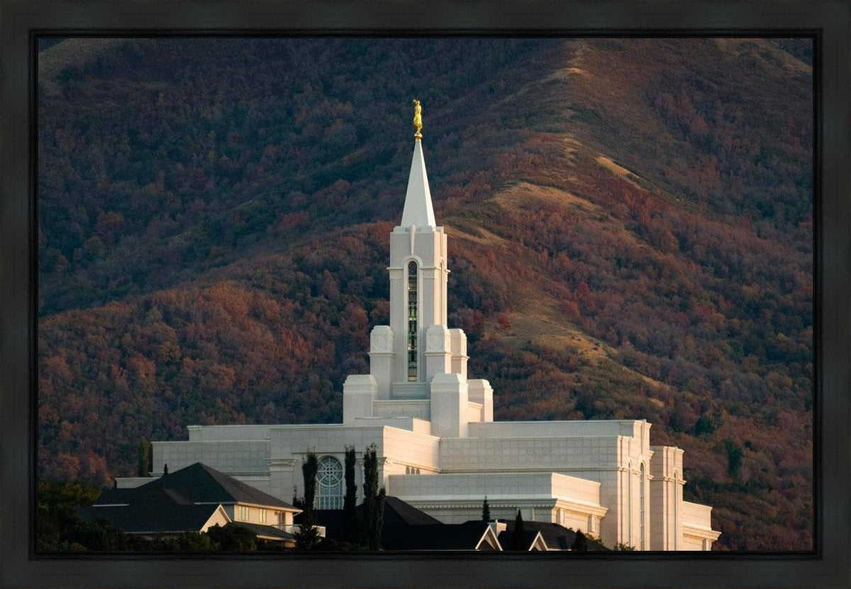 Bountiful Temple Autumn Sunset Gallery Wrap