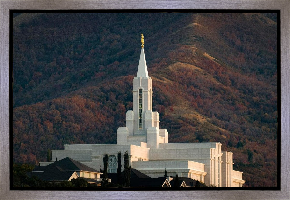 Bountiful Temple Autumn Sunset Gallery Wrap