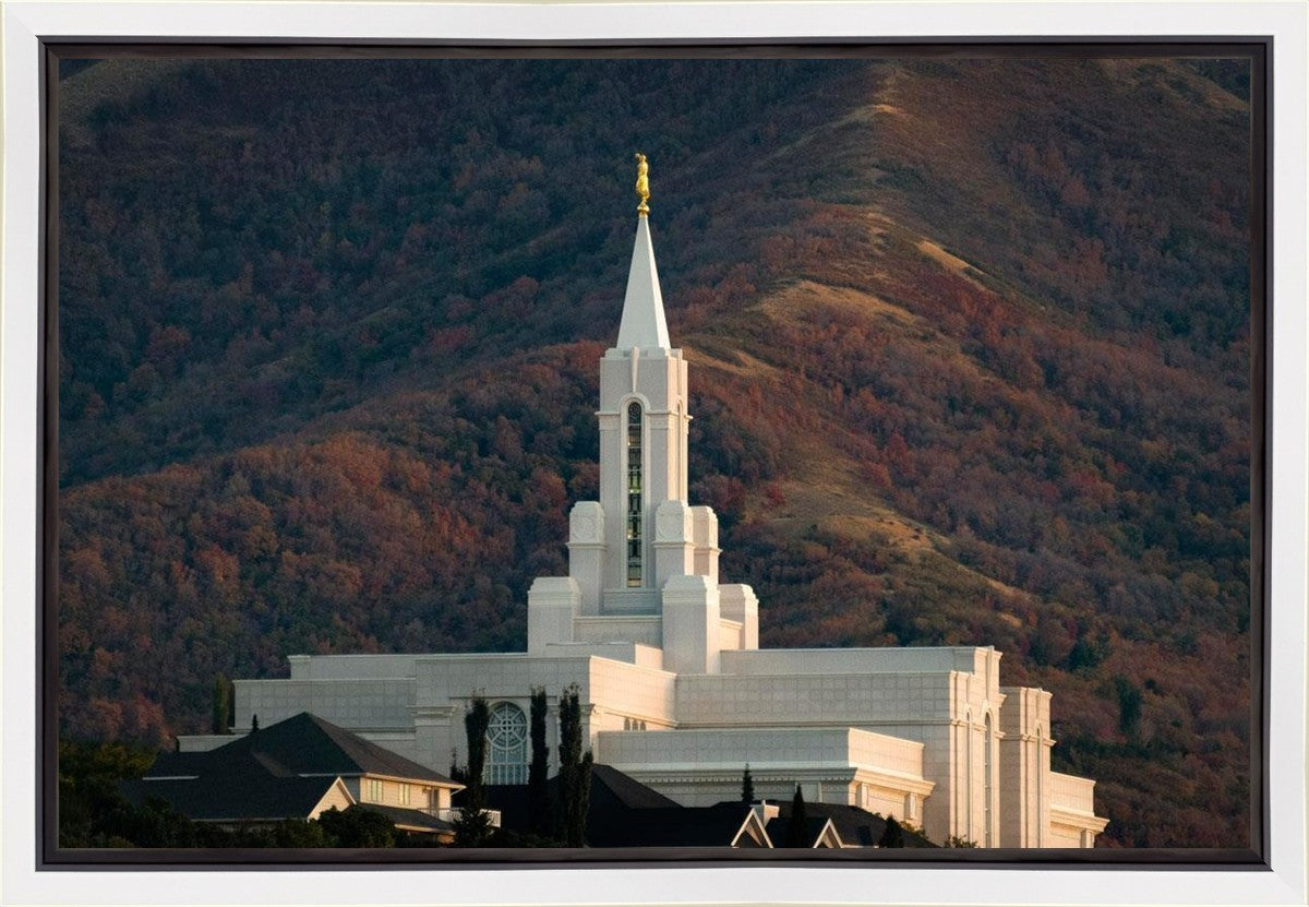Bountiful Temple Autumn Sunset Gallery Wrap