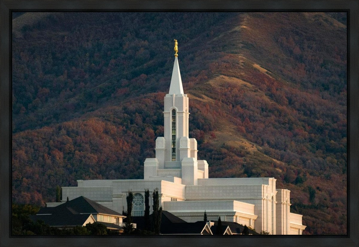 Bountiful Temple Autumn Sunset Gallery Wrap