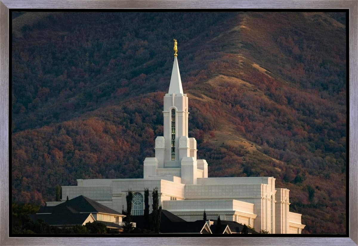 Bountiful Temple Autumn Sunset Gallery Wrap